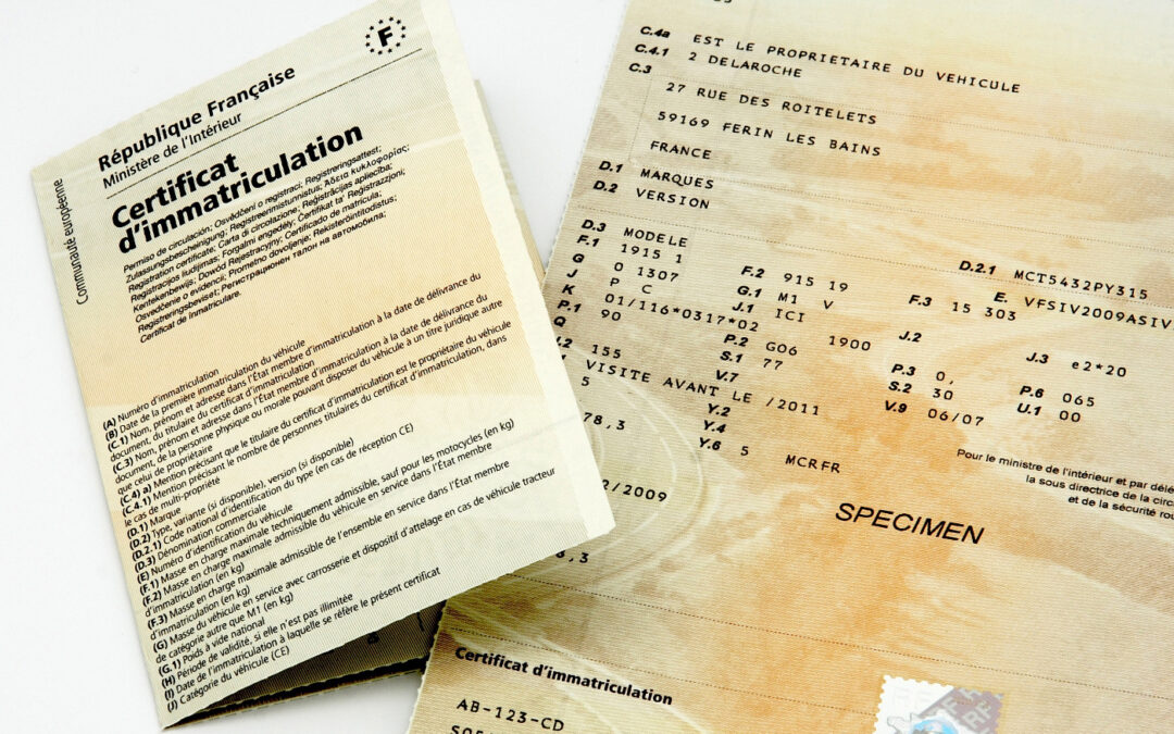 Procédure carte grise
