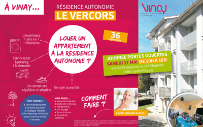 Journée porte ouverte le samedi 17 mai à la Résidence Autonomie Le Vercors à Vinay : des logements adaptés et accessibles pour les seniors !